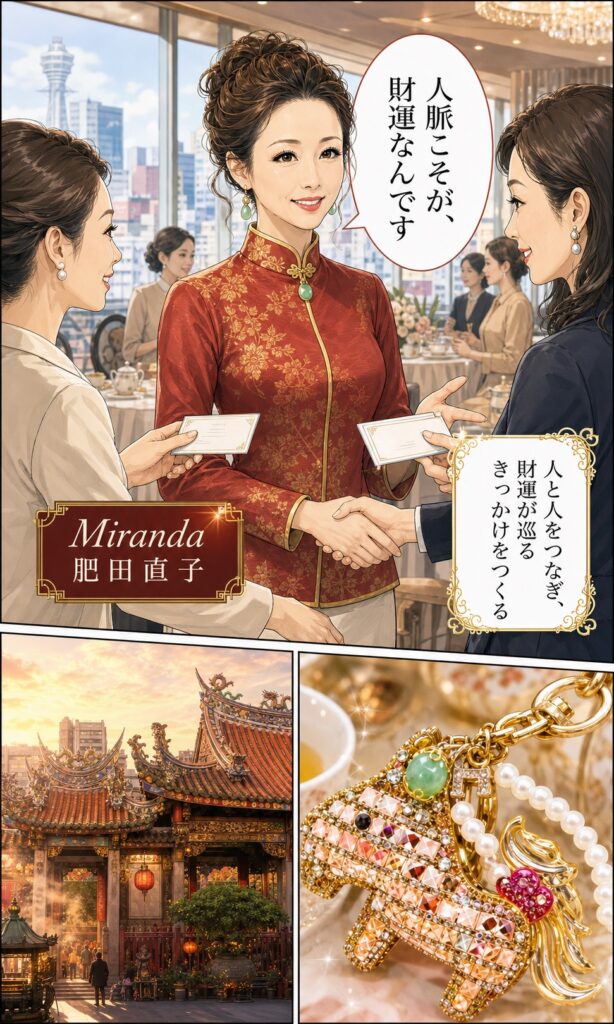 Miranda肥田直子さんのプロフィールストーリー漫画の一場面